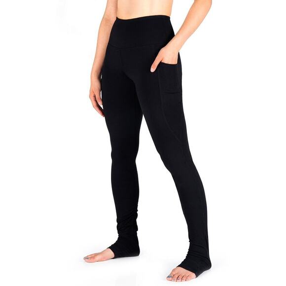 Yogipace Black Goddess High Waisted Over The Heel Leggings Size Large - Picture 1 of 6